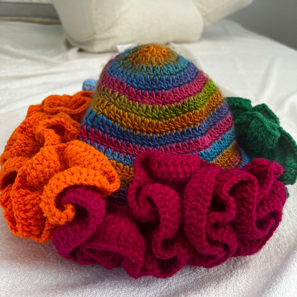 Handcrafted Crochet Ruffle Hat